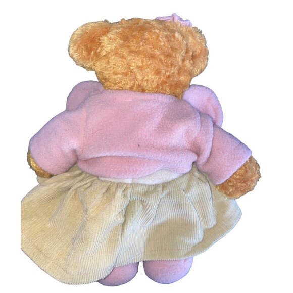Set Of 2 Plush Teddy Bears In Outfits - Hooded Sweatshirt & Corduroy Pants + Pin - Picture 7 of 13